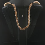 14k Yellow Gold and 3.5cttw Diamond Graduated S Link Vintage Tennis Necklace 17"