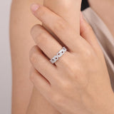 18k White Gold and 0.50cttw Diamond Vintage Filigree Band Ring Size 6