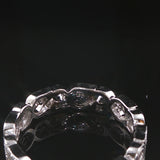 18k White Gold and 0.50cttw Diamond Vintage Filigree Band Ring Size 6