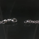 14k White Gold and 0.50cttw Diamond Long Two Strand Cable Link Necklace 35"