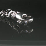 14k White Gold and 0.50cttw Diamond Long Two Strand Cable Link Necklace 35"