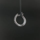 14k White Gold and 1cttw Diamond Hoop Earrings 1"