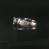 14k White Gold and 2cttw Pave Diamond Cluster Ring Size 5