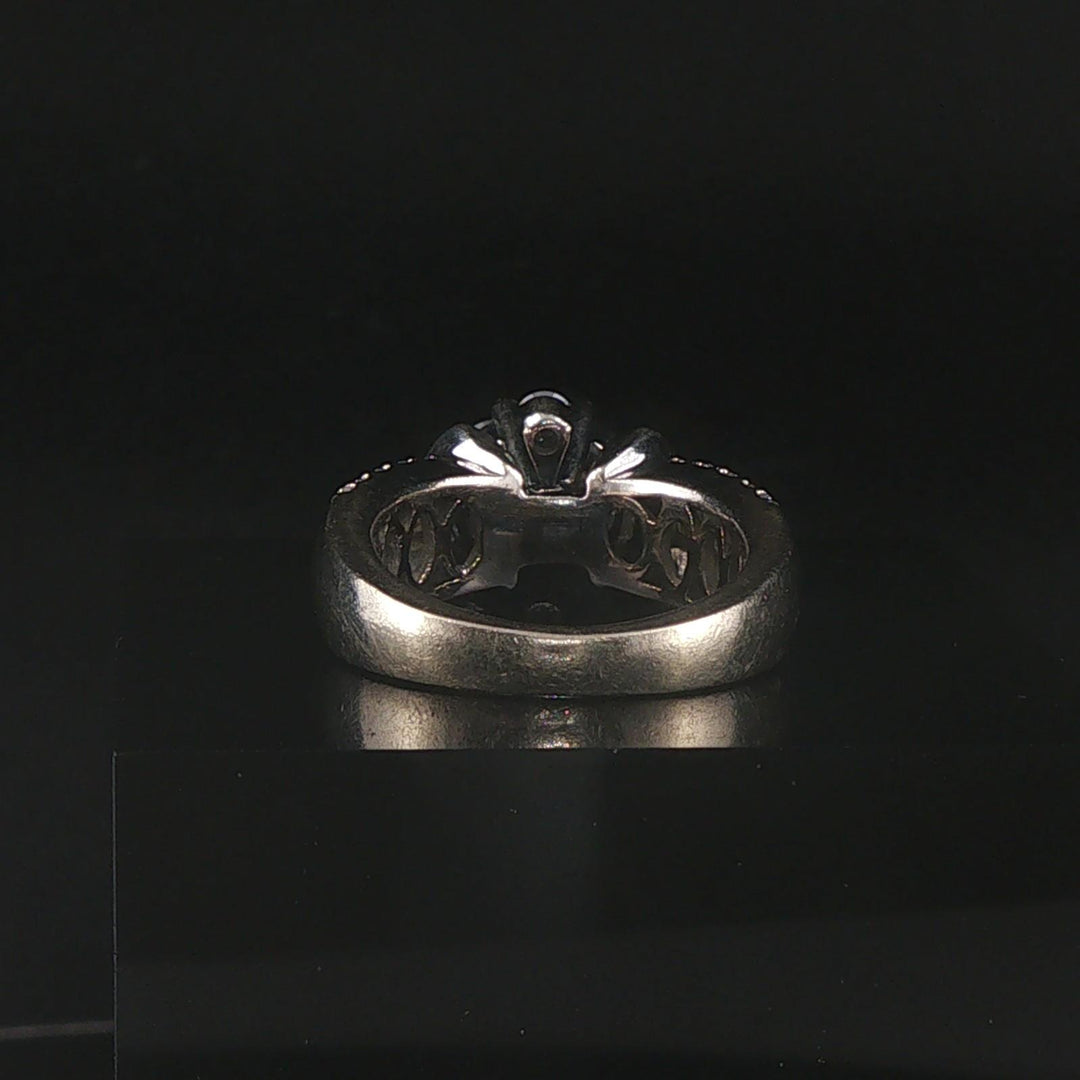 14k White Gold and 2cttw Pave Diamond Cluster Ring Size 5