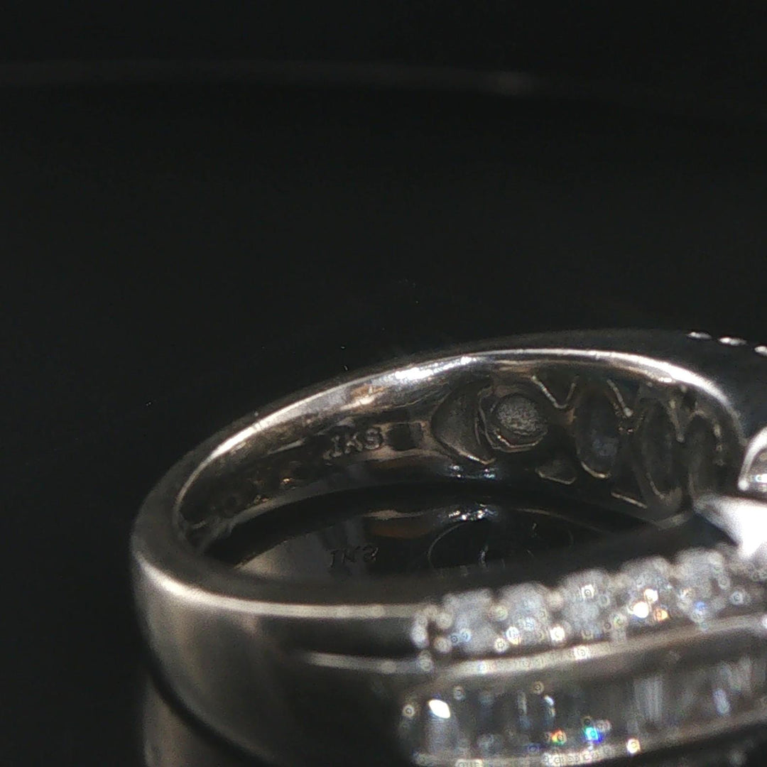 14k White Gold and 2cttw Pave Diamond Cluster Ring Size 5