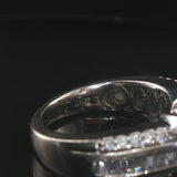 14k White Gold and 2cttw Pave Diamond Cluster Ring Size 5