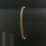 14k Yellow Gold and 1cttw Diamond Vintage S Link Tennis Bracelet 7"