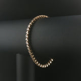14k Yellow Gold and 1cttw Diamond Vintage S Link Tennis Bracelet 7"