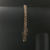14k Yellow Gold and 1cttw Diamond Vintage S Link Tennis Bracelet 7"