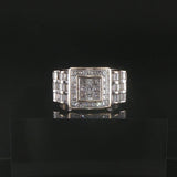 18k White Gold and 2cttw Diamond Square Design Ring Size 7