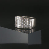 18k White Gold and 2cttw Diamond Square Design Ring Size 7