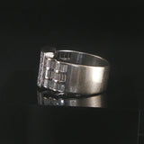 18k White Gold and 2cttw Diamond Square Design Ring Size 7