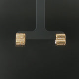 18k Yellow and White Gold 0.20cttw Diamond Solid Huggie Earrings