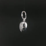 18k White Gold and 0.50cttw Diamonds Puffy Heart Pendant