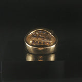 18k Yellow Gold and 1.50cttw Princess and Baguette Diamond Solid Ring Size 4