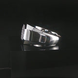 14k White Gold and 0.75cttw Pave Diamond Men's Signet Ring Size 9.75