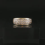 14k Yellow Gold and 1cttw Diamond Men's Solid Band Ring Size 8.5
