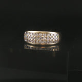 14k Yellow Gold and 1cttw Diamond Men's Solid Band Ring Size 8.5