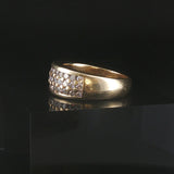 14k Yellow Gold and 1cttw Diamond Men's Solid Band Ring Size 8.5
