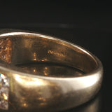 14k Yellow Gold and 1cttw Diamond Men's Solid Band Ring Size 8.5