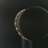14k Yellow Gold Emerald and 1cttw Diamond Floral X Link Bracelet 7"