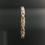 14k Yellow Gold and 1.50cttw Diamond 24.5g Vintage Link Bracelet 7.5"