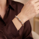 14k Yellow Gold and 1.50cttw Diamond 24.5g Vintage Link Bracelet 7.5"