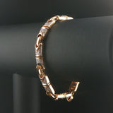 14k Yellow Gold and 1.50cttw Diamond 24.5g Vintage Link Bracelet 7.5"