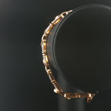 14k Yellow Gold and 1.50cttw Diamond 24.5g Vintage Link Bracelet 7.5"