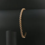 14k Yellow Gold and 0.50cttw Diamond S Link Thin Tennis Bracelet 7"