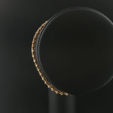 14k Yellow Gold and 0.50cttw Diamond S Link Thin Tennis Bracelet 7"