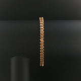 14k Yellow Gold and 1.50cttw Diamond S Link Vintage Tennis Bracelet 7"