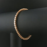 14k Yellow Gold and 1.50cttw Diamond S Link Vintage Tennis Bracelet 7"