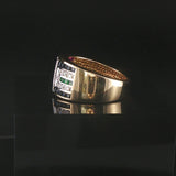 14k Yellow Gold Sapphire Ruby Emerald and Diamond Ring Size 6
