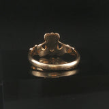 14k Yellow Gold and 0.05ct Diamond Solid Claddagh Ring Size 9