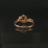 14k Yellow Gold Emerald and Diamond Ladies Vintage Ring Size 6.5
