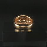 18k Yellow Gold and 1.25cttw Diamond Curved Band Ring Size 7