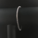 14k White Gold and 2.5cttw Bezel Set Diamond Tennis Bracelet 7.25"