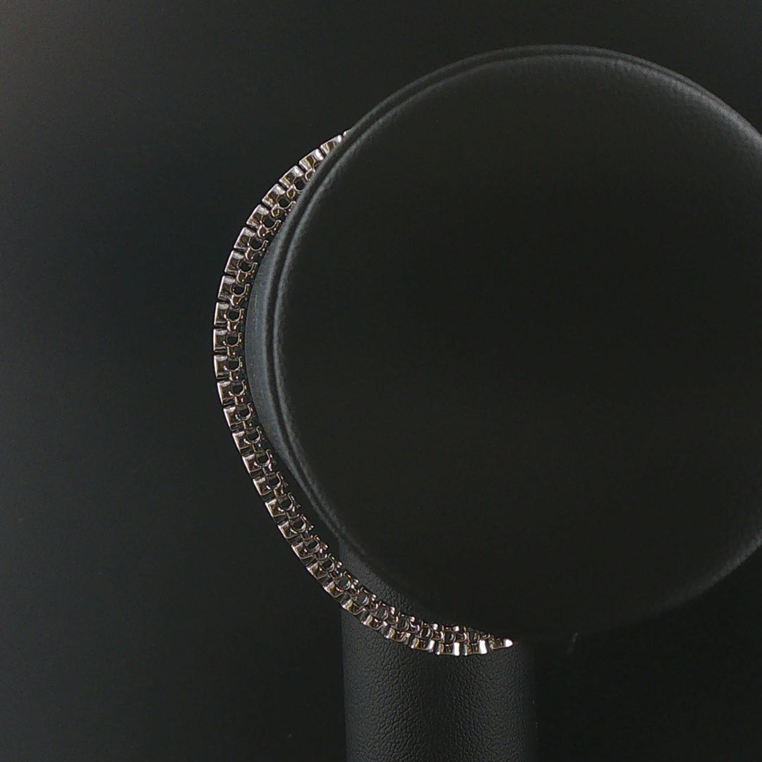 14k White Gold and 2.5cttw Bezel Set Diamond Tennis Bracelet 7.25"