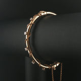 14k Yellow Gold and 0.50cttw Diamond Vintage Bangle Bracelet 6.75"