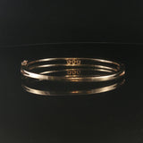 14k Yellow Gold and 0.45cttw Three Diamond Heavy 25.5g Bangle Bracelet 7"