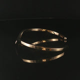 14k Yellow Gold and 0.35cttw Diamond Solid Curved Cuff Bracelet 6.25"