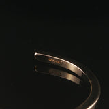 14k Yellow Gold and 0.35cttw Diamond Solid Curved Cuff Bracelet 6.25"