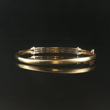 18k Yellow and White Gold 2.41cttw Diamond Heavy 23.7g Bangle Bracelet 6.75"