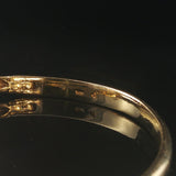 18k Yellow and White Gold 2.41cttw Diamond Heavy 23.7g Bangle Bracelet 6.75"