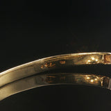 18k Yellow and White Gold 2.41cttw Diamond Heavy 23.7g Bangle Bracelet 6.75"