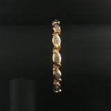 14k Yellow Gold and 1cttw Diamond 22.7g Fancy Link Bracelet 7"