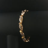 14k Yellow Gold and 1cttw Diamond 22.7g Fancy Link Bracelet 7"