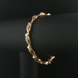 14k Yellow Gold and 1cttw Diamond 22.7g Fancy Link Bracelet 7"