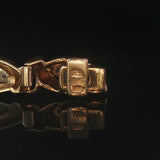 14k Yellow Gold and 1cttw Diamond 22.7g Fancy Link Bracelet 7"